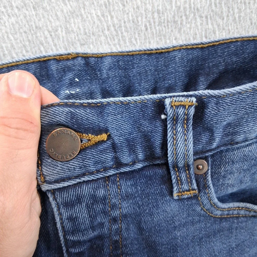 Banana Republic Skinny Leg Jeans Mens 33x32 Medium Wash Stretch Washwell Denim